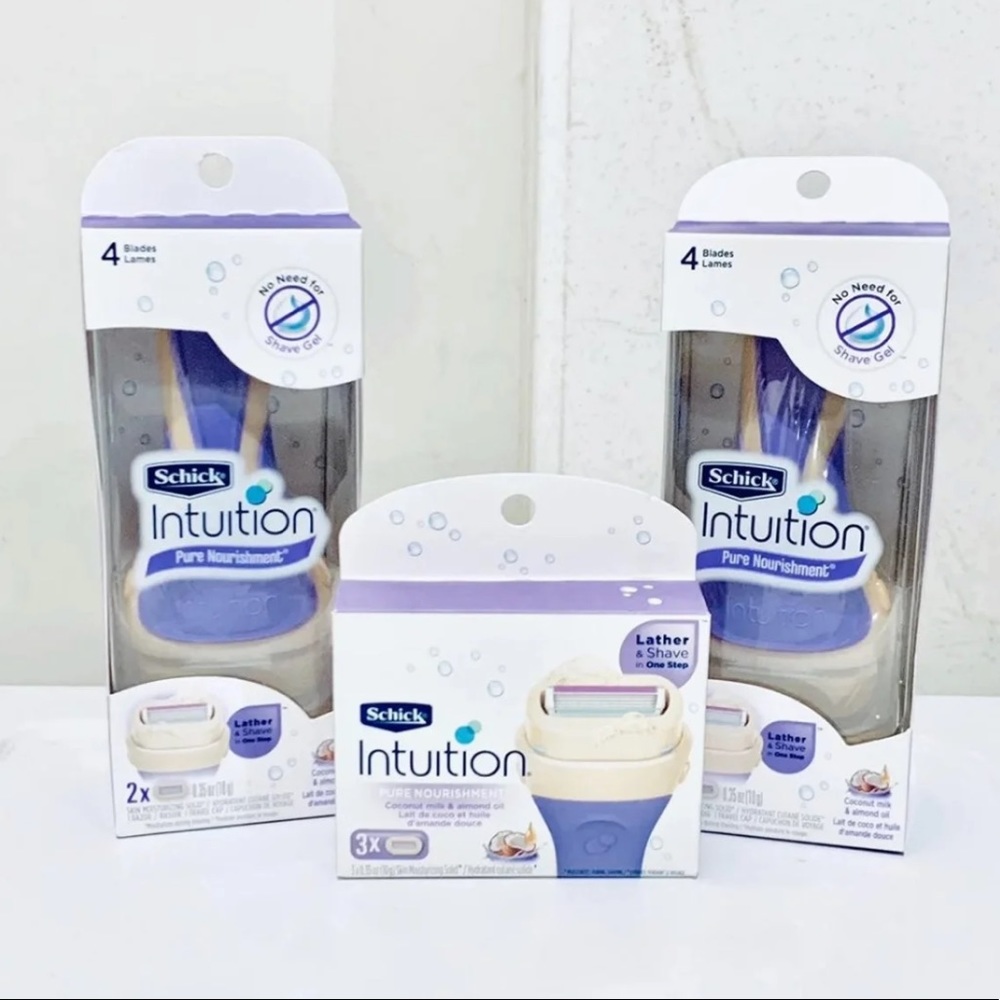3 pk Schick Intuition Razor & Cartridge Set
